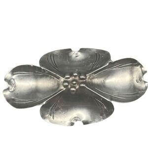 Vintage Stuart‎ Nye Sterling Silver Dogwood Flower 1960s Brooch Pin
